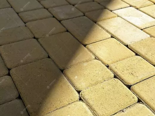 Тротуарная плитка Старый город Жёлтый, фактура гладкий, гранитная, мрамор, высота 40 мм, 60 мм-7