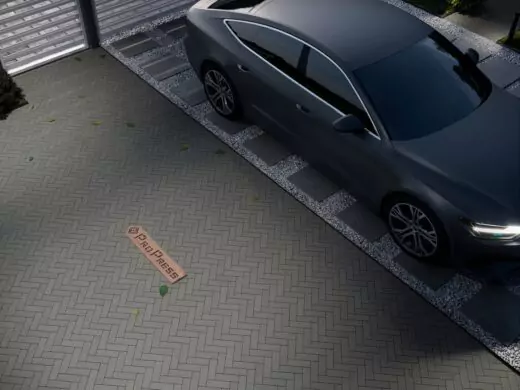 Тротуарная плитка Паркетик 180х60 Серый, фактура гладкий, гранитная, мрамор, высота 40 мм-2