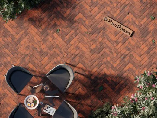 Тротуарная плитка Паркет 500х100 №19 "Гончар", фактура гладкий, гранитная, мрамор, высота 60 мм-1